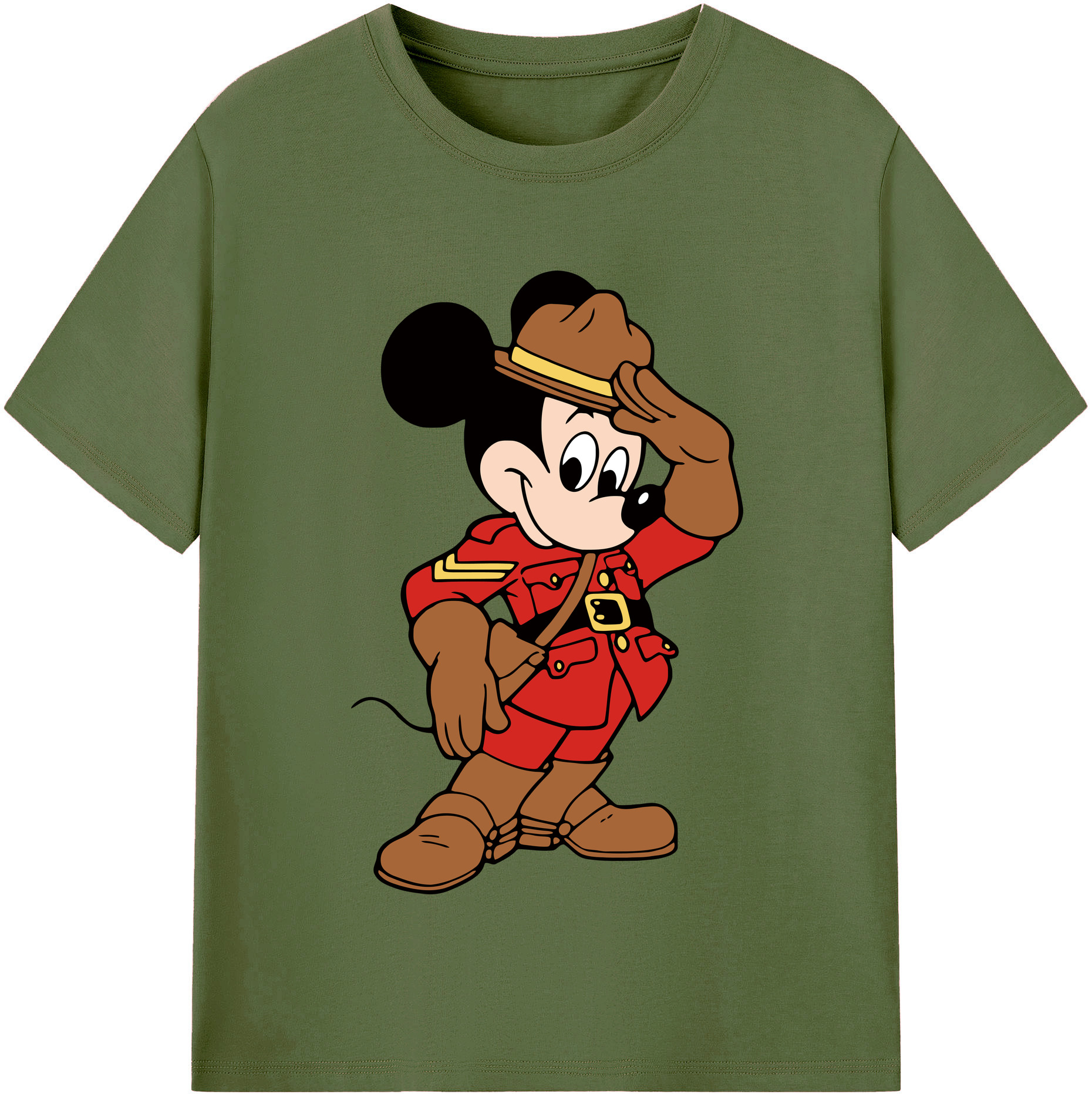 （画像用） ミッキーマウス Mickey Mouse 綿100％半袖Tシャツ（フロントプリント）